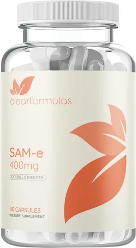 Clear Formulas Bioactive SAM-e 400 mg - Suplemento SAM-e de alta resistencia con forma S, S biológicamente activa para el hígado y el estado de