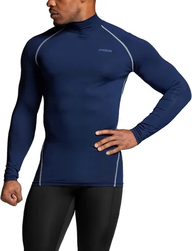 Miniatura 3 de TSLA - Paquete de 1 o 3 camisetas de compresión para hombre de manga larga con SPF 50+, camiseta de entrenamiento, deportiva, de protección