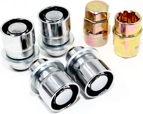 Veritek OE - Juego de 4 cerraduras cromadas de repuesto de 12 x 1.5 pulgadas con 2 llaves de zinc para ruedas de fábrica VPE-45700N2CH