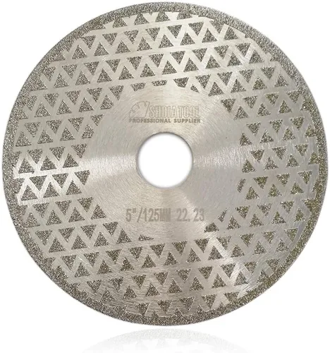 Miniatura 16 de SHDIATOOL Disco abrasivo de diamante de 4 pulgadas para muela de corte de diamante recubierta de un solo lado de mármol de granito con eje de 5/8
