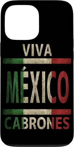 Miniatura 24 de Carcasa para iPhone 12 Pro Max Viva México Cabrones con bandera mexicana