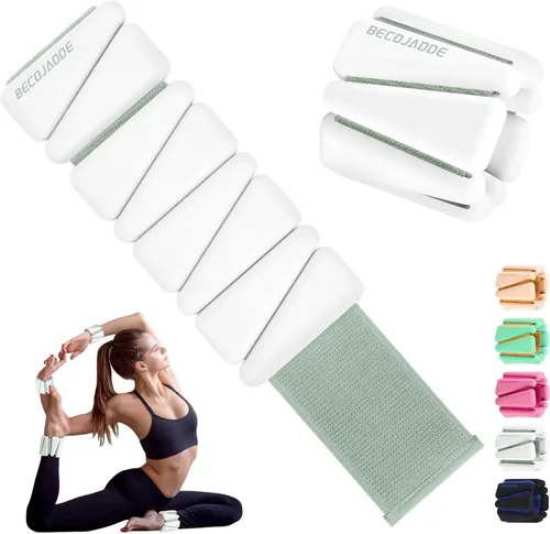 Miniatura 26 de BECOJADDE Pesas de Tobillo para Mujeres Pesas de Muñeca Juego de 2 (1 lb/2 lbs Cada Una) Peso Ajustable para Brazo y Pierna para Mujeres y Hombres