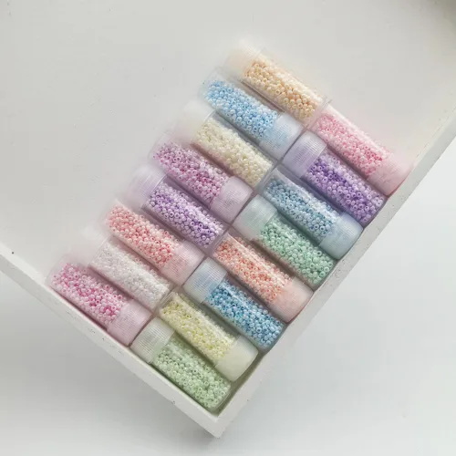Miniatura 5 de INSPIRELLE Tamaño casi uniforme 80 gramos 12/0 (2 mm) cuentas de semilla redondas de vidrio para hacer joyería artesanal, 16 colores opacos AB