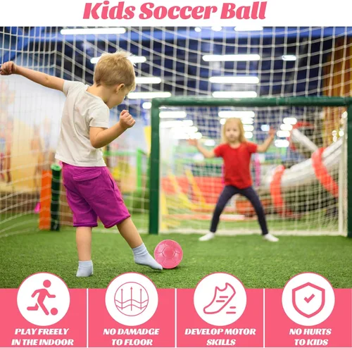 Miniatura 3 de DLUGOPIS Sparkling Pink Toddler Soccer Ball - Mini, Age 3-8, Indoor/Outdoor, Small Size for Boys & Girls (Sparkling Pink, 1)