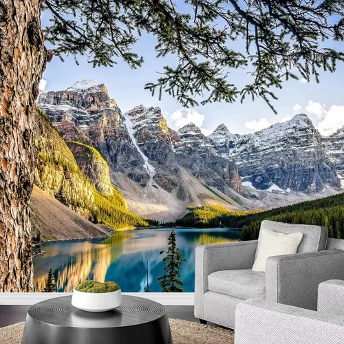 Miniatura 13 de wall26 - Mural de pared grande - Paisaje estilo pintura al óleo con cielo reflejado en la superficie del agua tranquila Papel pintado de vinilo