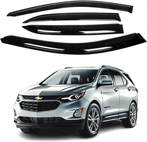 Compatible con Chevrolet Equinox 2018 2019 2020 2021 2022 2023 2024 Premier Safe Smoke Visor de ventana protector de ventilación de lluvia,