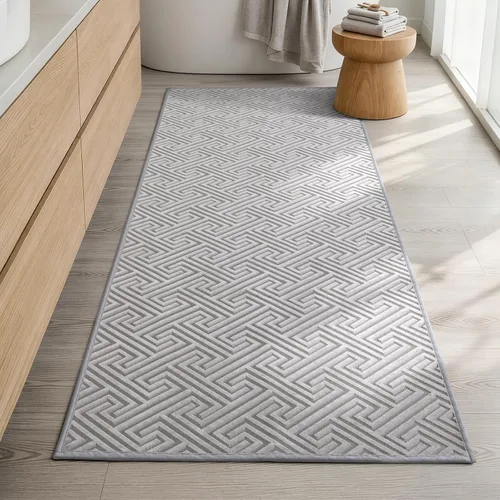 Miniatura 40 de YIHOUSE Beige Bathroom Rugs 17"x24", Quick Dry Non Slip Bath Rug, Absorbent Machine Washable Thin Bath Mat for Restroom Floor Tub Laundry Room Home