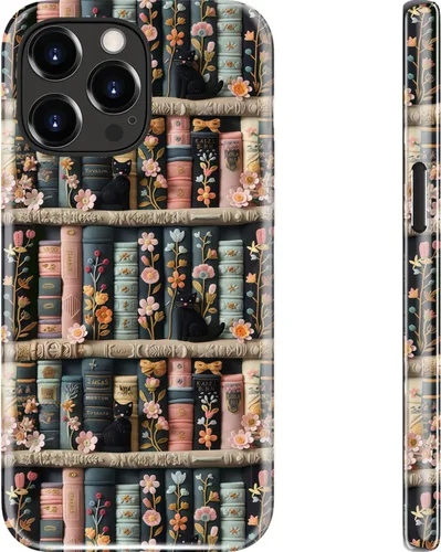 Miniatura 44 de Goodon para iPhone 17 Pro, Funda Estética de Gato Negro y Niña Naranja, Compatible con Magsafe, Funda Protectora Retro Única y Moderna de Silicona