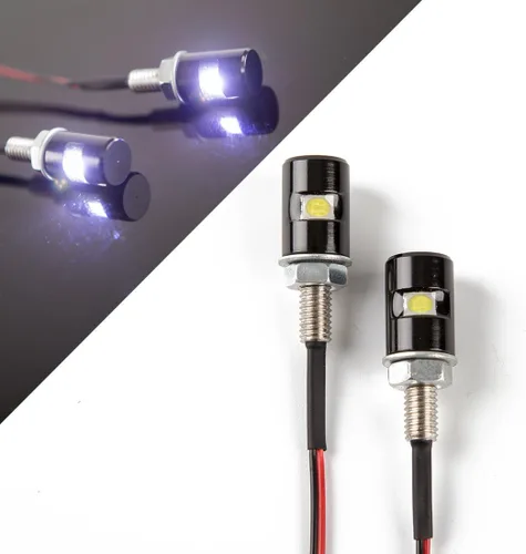 Miniatura 7 de CZC AUTO 2 luces de matrícula, lámpara de perno de tornillo de matrícula, bombilla LED blanca de 12 V, impermeable, impermeable, impermeable