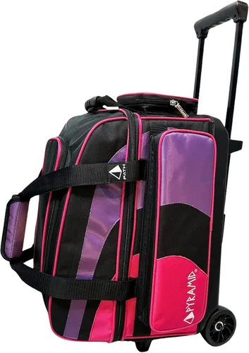Miniatura 22 de Pyramid Bolsa de Bolos Deluxe de Doble Rodillo para 2 Bolas con Gran Compartimento Separado para Zapatos (Hasta 2 Pares de Zapatos) y Bolsillos