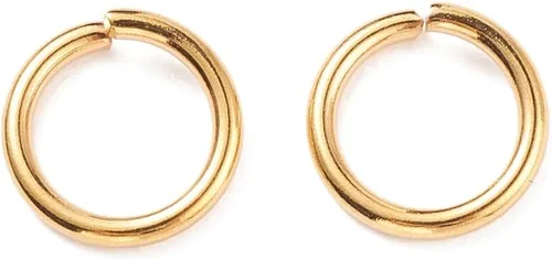 Miniatura 81 de HDSupplies 100 piezas - 4mm de argollas de acero inoxidable 304 de tono negro - Calibre 22 (espesor de 0.6mm)