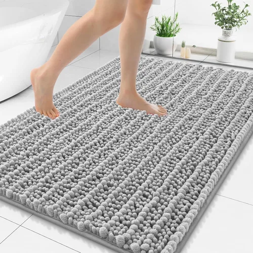 Miniatura 69 de Smiry Alfombras de Baño 24x16 pulgadas, Alfombras de Baño de Chenilla Extra Suaves y Absorbentes, Respaldo de Goma Antideslizante, Lavable a Máquina