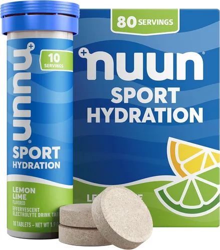 Miniatura 19 de Nuun Sport Tabletas de Electrolitos con Magnesio, Calcio, Potasio, Cloruro y Sodio, Sin Gluten y Veganas, Limonada de Fresa, Paquete de 8