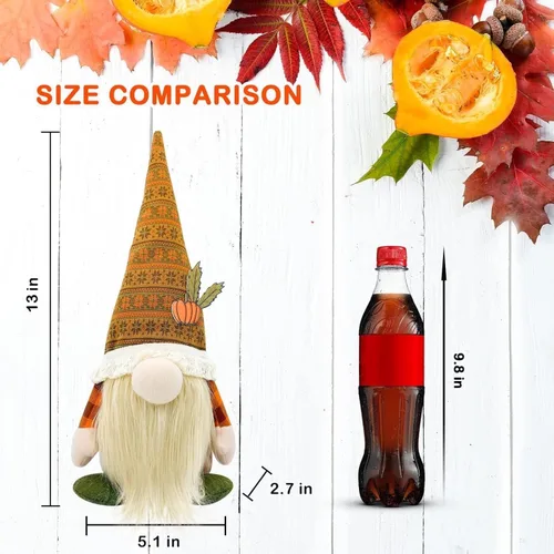 Miniatura 4 de Decoraciones de Acción de Gracias para el hogar - Decoración de otoño - Linda muñeca de felpa de gnomos de Acción de Gracias para oficina