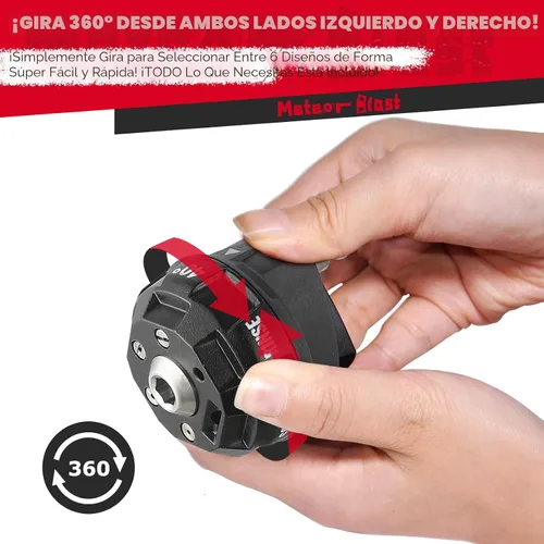 Miniatura 4 de Meteor Blast Puntas de boquilla para lavadora a presión 6 en 1, múltiples grados en uno, cambio rápido y ajustable, conector rápido de 1/4 pulgadas