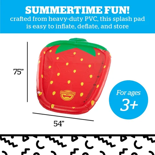 Miniatura 3 de BigMouth Inc Splash Pad Juguete de agua con aspersor para niños, juego de rociado de patio trasero de verano al aire libre para niños pequeños