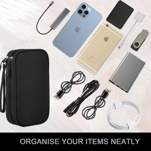 Miniatura 3 de Organizador de artículos electrónicos de viaje para mujeres y hombres, bolsa organizadora de cables, accesorios tecnológicos electrónicos para banco