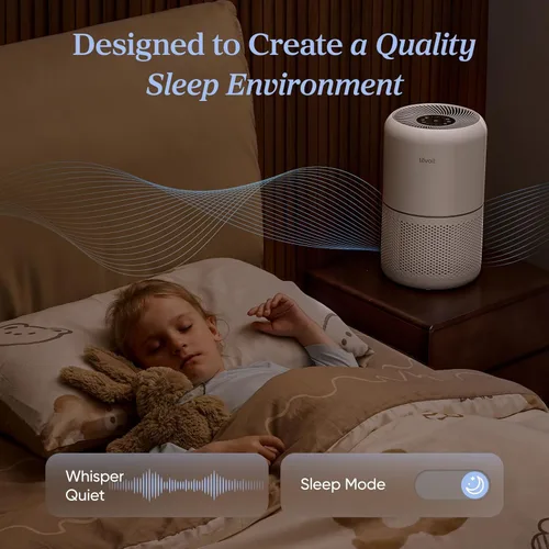 Miniatura 7 de LEVOIT Core300-P - Purificador de aire para alergias en el hogar, pelo de mascotas en dormitorio, cubre hasta 1073 pies cuadrados por 56 W, motor