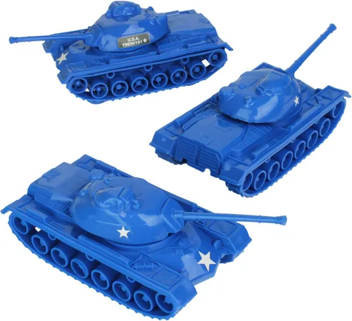Miniatura 16 de TimMee - Tanques de juguete para hombres de plástico del ejército - Negro WW2 3pc - Hecho en Estados Unidos