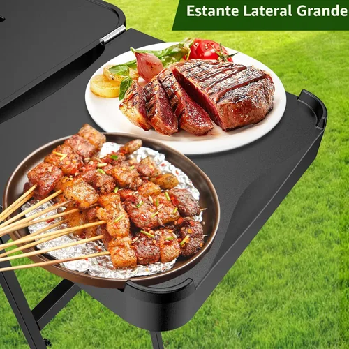 Miniatura 7 de Mesa de Parrilla Plegable para Interior Portátil Compatible con Parrilla de Madera al Aire Libre Ninja (Serie OG701 OG850 OG951), Espacio Grande