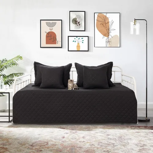 Miniatura 15 de Juego de Funda para Sofá Cama de 5 Piezas Juegos de Ropa de Cama para Sofá Cama Twin para Todas las Estaciones Edredón Ligero para Sofá Cama
