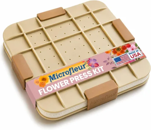 Microfleur Kit de prensa de flores para microondas máximo de 9" (23 cm) para prensar flores y hacer flores prensadas