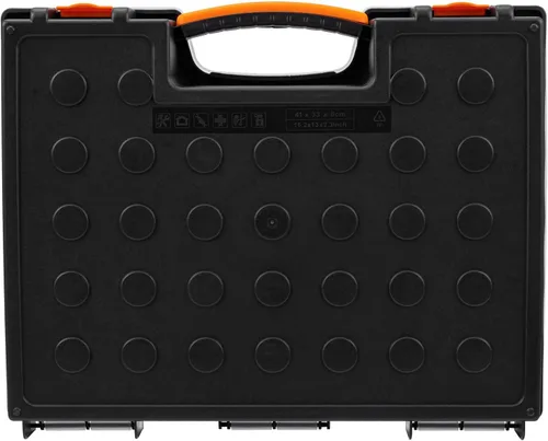 Miniatura 5 de Amazon Basics Organizador de 19 compartimentos extraíbles, negro, naranja, 16.5 x 13.2 x 2.4 pulgadas