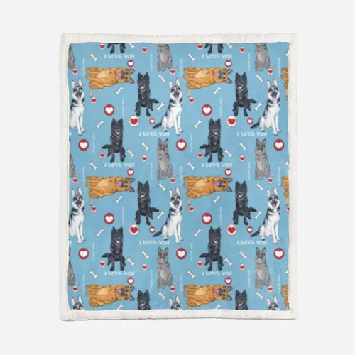 Miniatura 8 de AILONEN Manta de perro de Malinois belga para niños y adultos, variedad de dibujos animados de patrón de cachorro y manta con estampado de patas