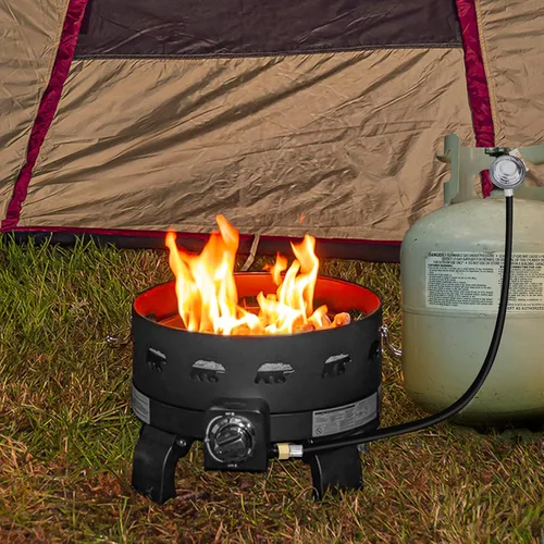 Miniatura 6 de Stanbroil Manguera de propano vertical QCC1 de 4 pies y regulador para parrilla de gas LP, calentador y hoguera, 3/8 pulgadas hembra flare x tuerca