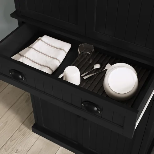 Miniatura 7 de ARTPOWER Armario de almacenamiento de despensa de cocina de 72 pulgadas de alto con cajón y estantes ajustables, armario de despensa para cocina