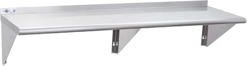Miniatura 9 de Profeeshaw NSF - Estantería de acero inoxidable de 12 x 72 pulgadas, estantes comerciales de 345 libras, estantería de metal montada en la pared