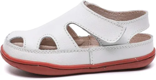 Miniatura 4 de DADAWEN - Sandalias de pescador con correa de cuero para niña y niño (bebé, niño pequeño, niño grande)