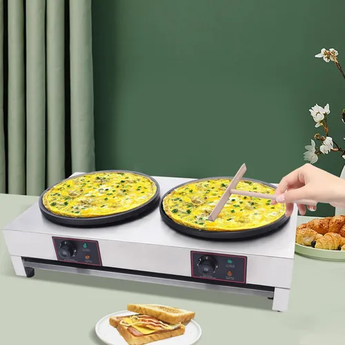 Máquina comercial para hacer crepas, sartén eléctrica antiadherente, máquina para hacer crepas, máquina de plancha, máquina de panqueques de