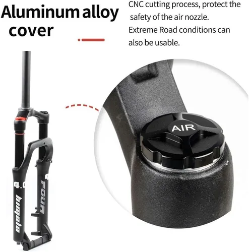 Miniatura 4 de Horquilla de nieve y playa de 24 pulgadas de suspensión de tenedores, amortiguador de aire de aleación de aluminio para neumáticos 24x4.0