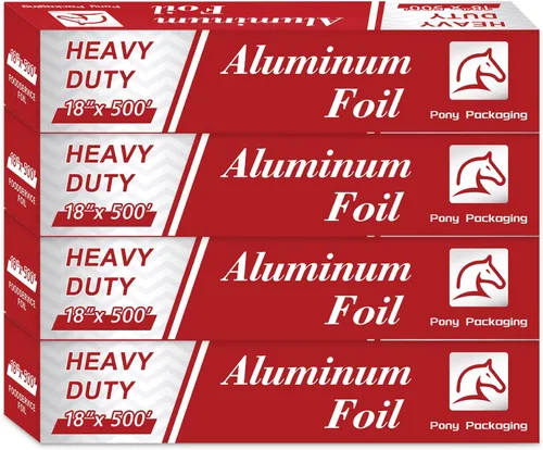 Miniatura 8 de Rollo de papel de aluminio resistente para alimentos de 18 pulgadas 500 pies de papel de aluminio resistente seguro para alimentos