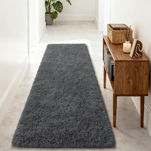 Miniatura 72 de Merelax Alfombra Moderna Suave y Esponjosa Shaggy para Dormitorio Sala de Estar Decoración de Sillas Pequeñas Alfombras Tapetes para Pies Piso, Verde