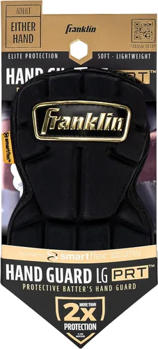 Miniatura 9 de Franklin Sports Guantes Protectores de Mano y Muñeca para Béisbol - Serie PRT LG, Protector para Adultos para Batear - Escudo Protector para Negro