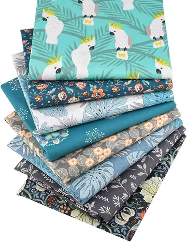 8 paquetes de tela floral para cuartos, tela precortada para costura, 18 x 22 pulgadas