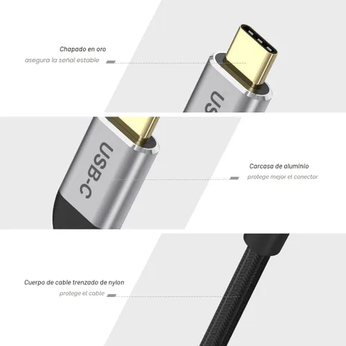 Miniatura 3 de QGeeM Cable adaptador USB C a HDMI 4K, adaptador USB tipo C a HDMI [Thunderbolt 3/4] HDMI para Laptop MacBook Pro/Air, iPhone 15 16 17 Pro max, Dell