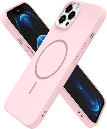 Miniatura 20 de oakxco Funda de silicona Mag Safe para iPhone 17 Pro Max, funda magnética delgada y fina compatible con carga inalámbrica MagSafe, bonita funda Negro
