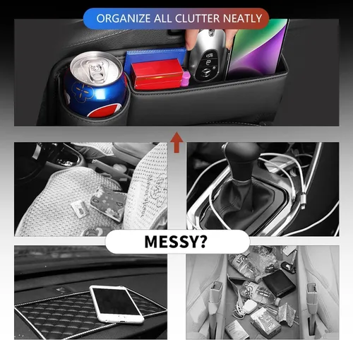 Miniatura 4 de 2025 Nuevo Organizador de Espacio de Asiento de Coche, Organizador de Espacio de Asiento de Coche con Soporte para Tazas y Almacenamiento