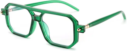 Miniatura 11 de FEISEDY Gafas de lectura vintage cuadradas con bloqueo de luz azul, para mujeres y hombres, de los años 70, planos, estilo aviador, Gafas B0090