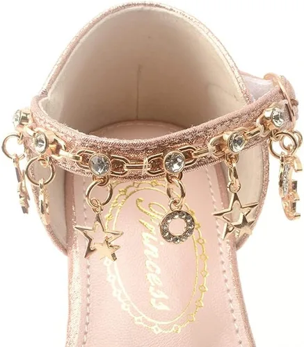 Miniatura 5 de Zapatos planos de ballet Mary Jane con diamantes de imitación para niña, con brillantina, para niña de las flores, para boda, fiesta, zapatos