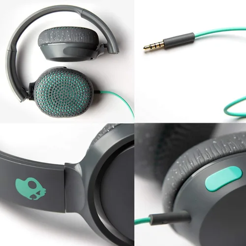 Miniatura 6 de Skullcandy Riff - Auriculares supraaurales con cable, convenientes para viajar con conector AUX de 3.5mm, micrófono incorporado, diseño plegable