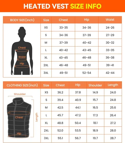 Miniatura 6 de DOACE Chaleco térmico mejorado para hombres y mujeres, chaleco de calefacción eléctrica inteligente, chaqueta térmica ligera (batería no incluida)