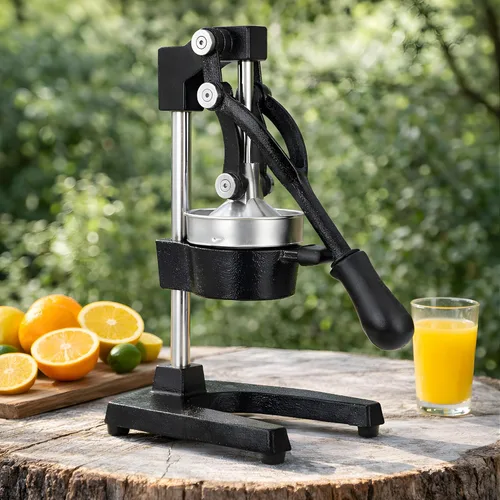Miniatura 4 de Exprimidor manual de hierro fundido, resistente, fácil de limpiar, exprimidor profesional de cítricos, exprimidor de naranjas de acero inoxidable
