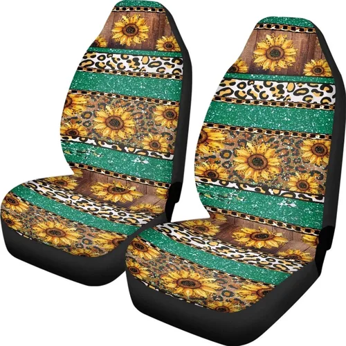 Miniatura 25 de UNICEU Juego de 2 fundas de cojín para asiento de automóvil, diseño de calavera gótica negra, lavable, accesorios interiores antideslizantes