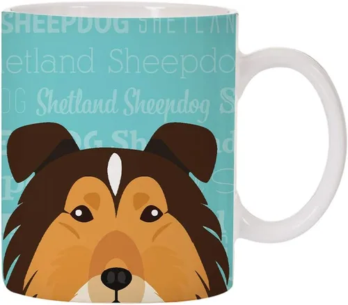 Miniatura 5 de Taza de café de cerámica con diseño de raza de perro de 11 oz (Border Collie)