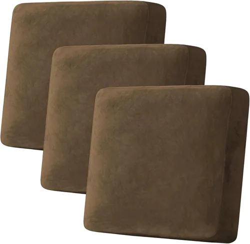Miniatura 165 de H.VERSAILTEX Funda de cojín elástica de terciopelo para sofá, funda de cojín de felpa para cojines de silla, protector de muebles, cojín de asiento
