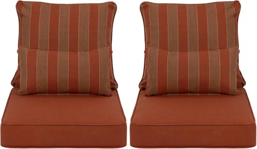 Miniatura 24 de Aoodor Cojín para silla de exterior, 22 x 24 pulgadas, resistente al agua, resistente a la decoloración, cojines de asiento de patio con funda